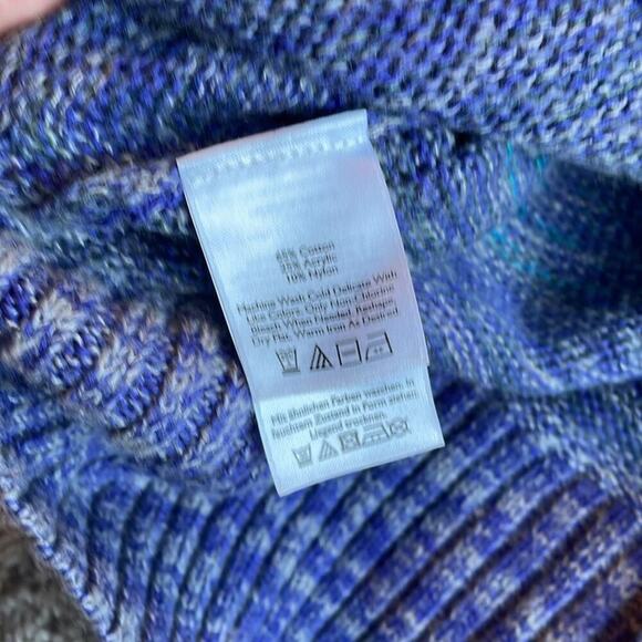 EDDIE BAUER Full-Zip Ombre Purple Blue Collar Sweater Size S - Picture 3 of 4